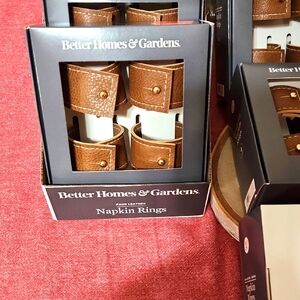 Better Homes & Gardens Faux Leather Napkin Rings